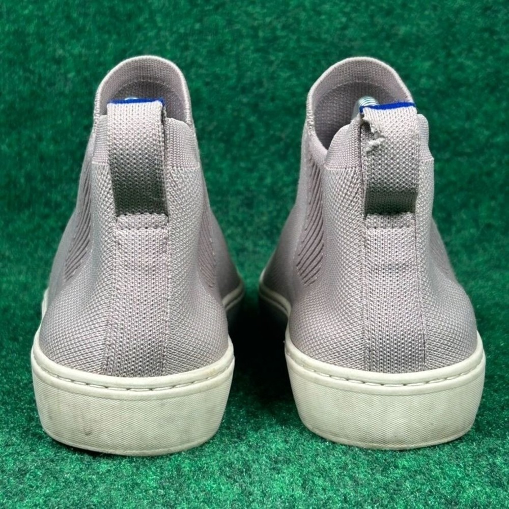 Rothys Sustainable Knit Chelsea Slip On Ankle Sneaker Women 9 Light Grey White - Picture 6 of 9